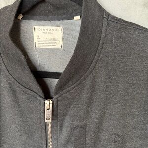 7 Diamonds Men's Charcoal Zip-Up Sweater